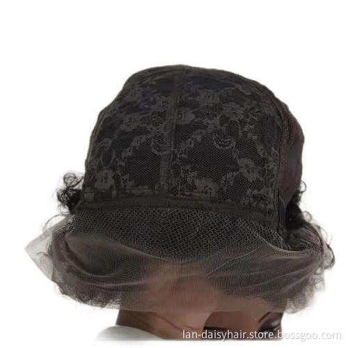 Cheap short pixie curly wig 13x1 real human hair frontal curly wigs for black women human wig wholesale T color